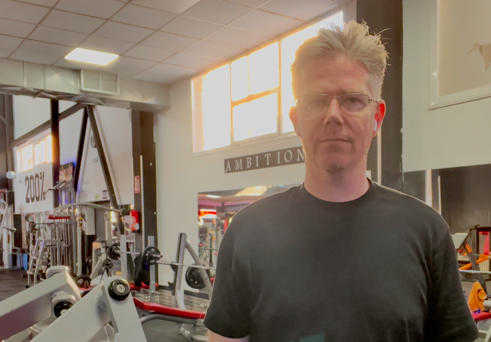 In the gym